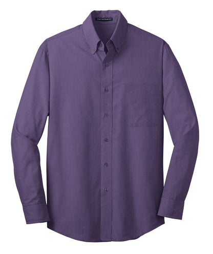 Front View of Grape Harvest Port Authority Crosshatch Easy Care Shirt. S640