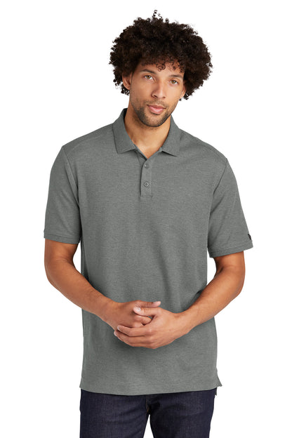 Front View of Graphite Hthr New Era Venue Home Plate Polo. NEA300