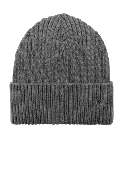 Front View of Graphite New Era Core Classic Cuff Beanie NE908
