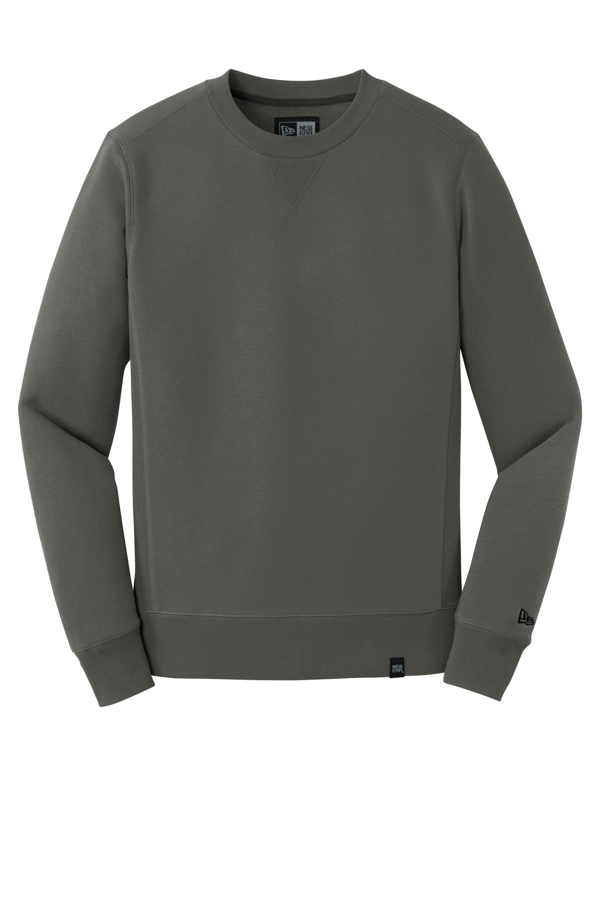 Front View of Graphite New Era French Terry Crew. NEA501
