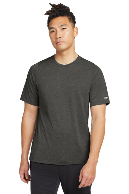 Front View of Graphite New Era Series Performance Crew Tee. NEA200