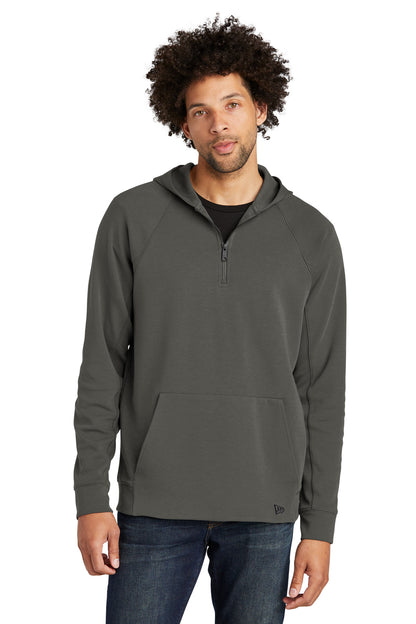 Front View of Graphite New Era STS 1/4-Zip Hoodie NEA541