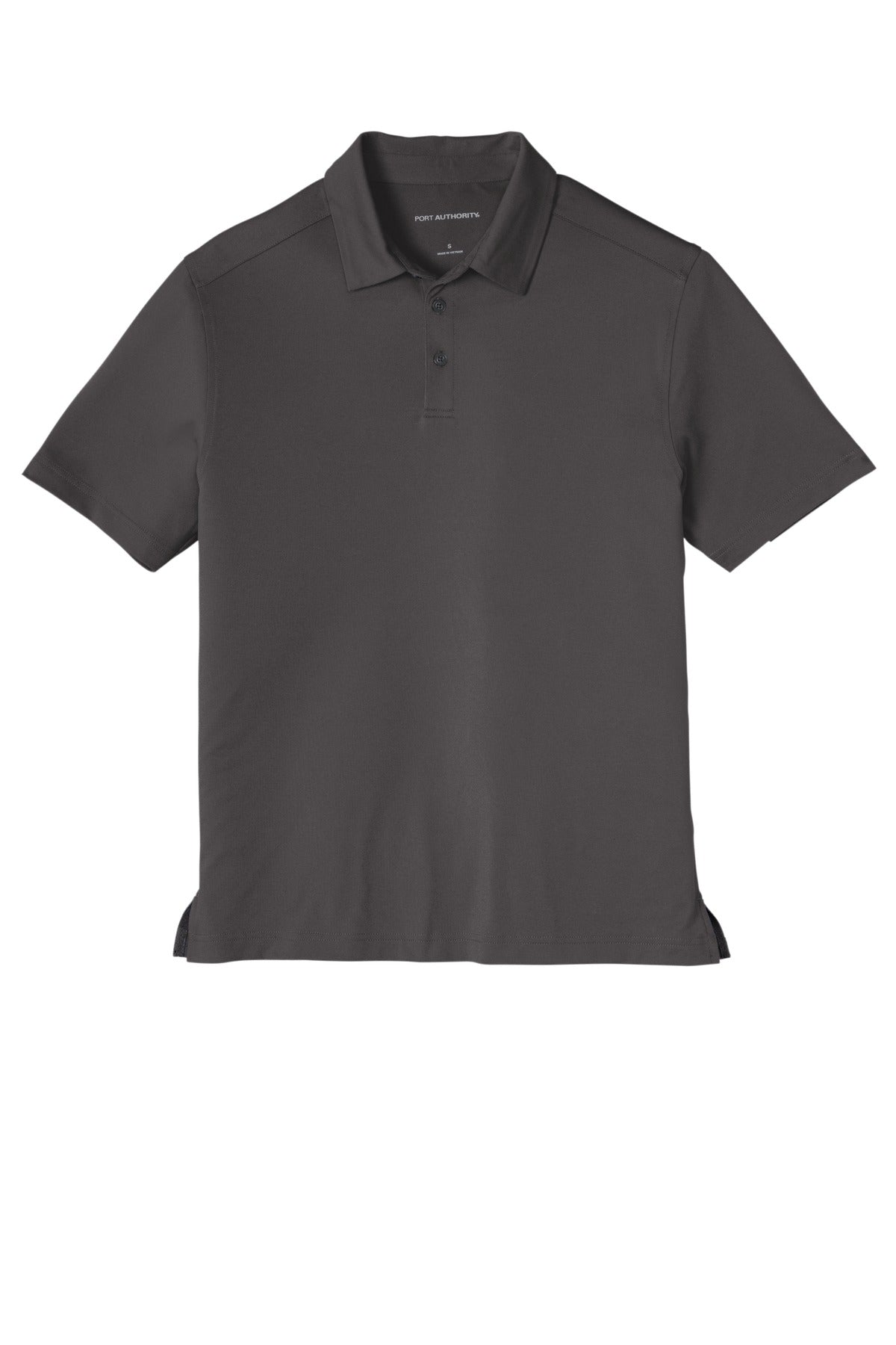 Front View of Graphite Port Authority City Stretch PoloK682