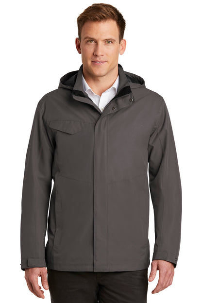 Front View of Graphite Port Authority Collective Outer Shell Jacket. J900