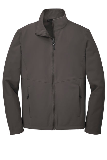 Front View of Graphite Port Authority Collective Soft Shell Jacket. J901