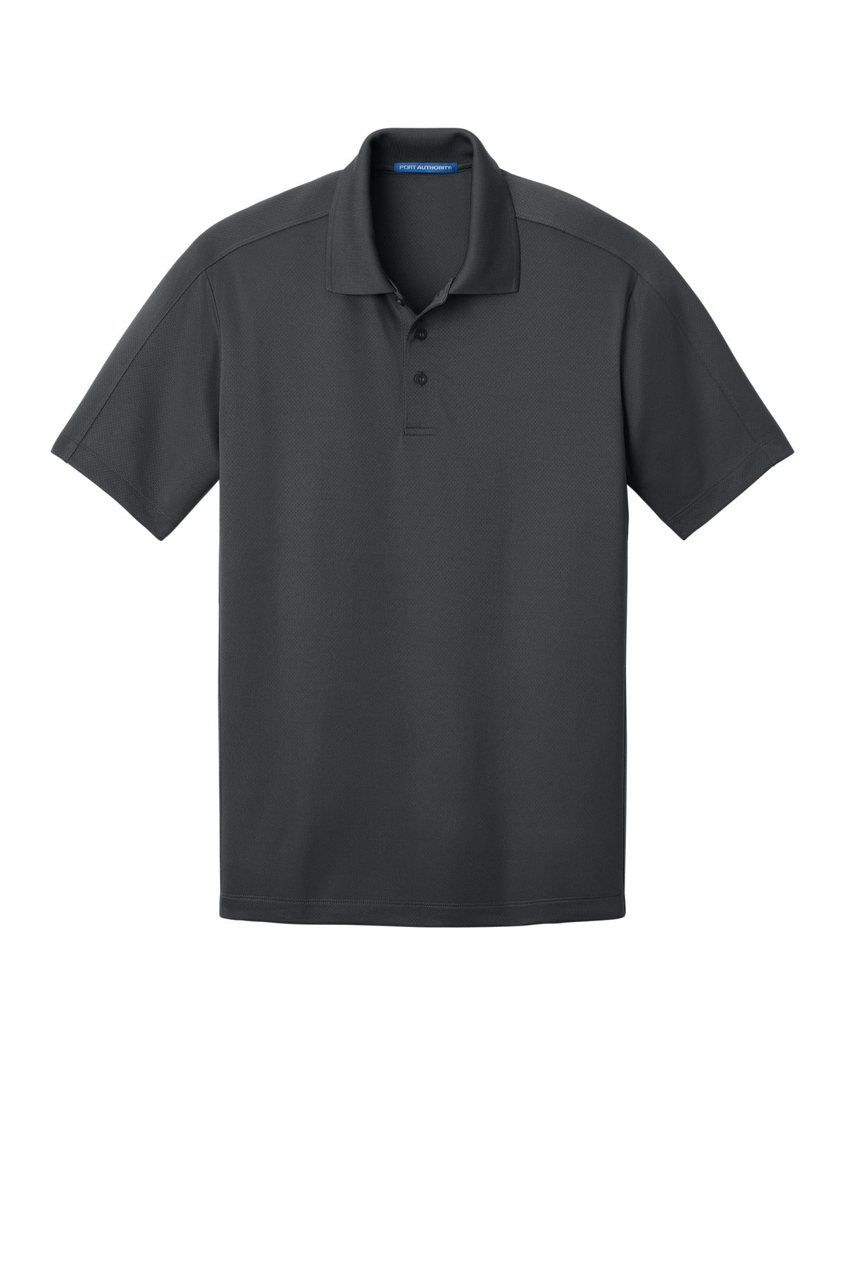 Front View of Graphite Port Authority Diamond Jacquard Polo. K569