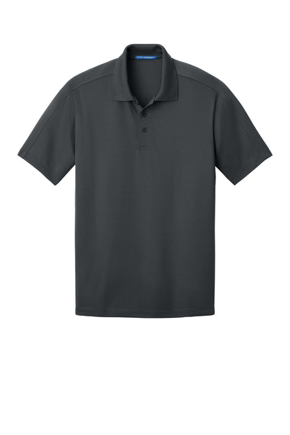 Front View of Graphite Port Authority Diamond Jacquard Polo. K569