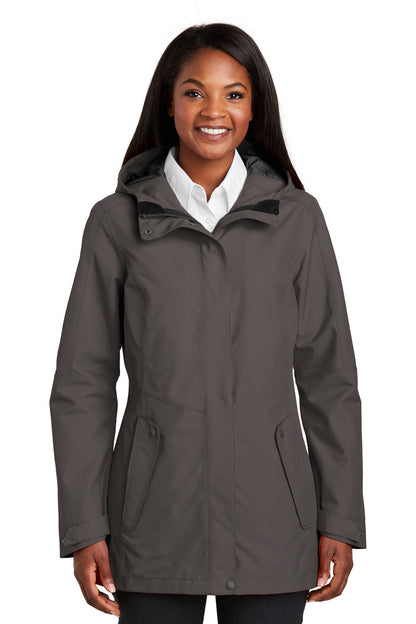Front View of Graphite Port Authority Women's Collective Outer Shell Jacket. L900