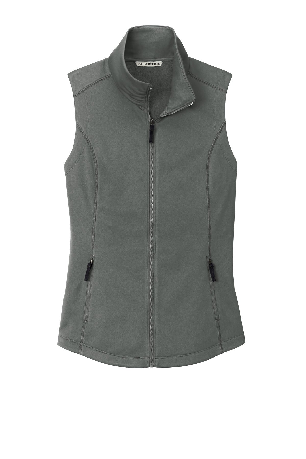 Front View of Graphite Port Authority Women's Collective Smooth Fleece Vest L906