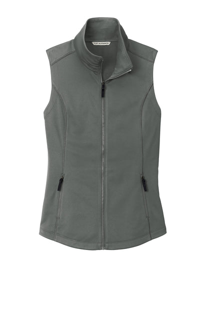 Front View of Graphite Port Authority Women's Collective Smooth Fleece Vest L906