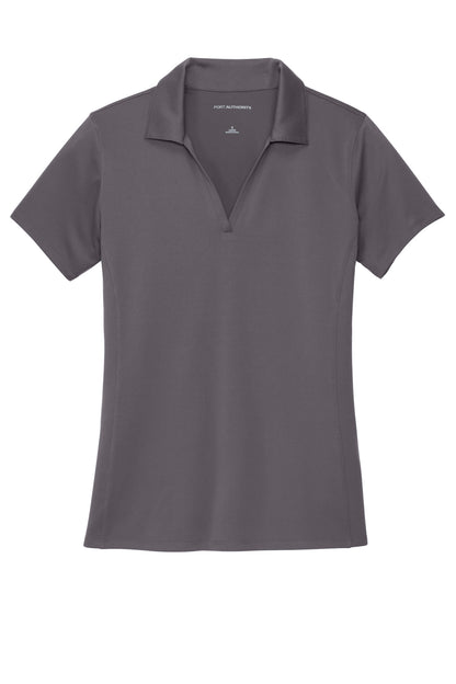Front View of Graphite Port Authority Women's Performance Staff Polo LK398