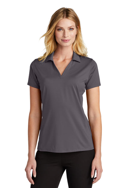 Front View of Graphite Port Authority Women's Performance Staff Polo LK398