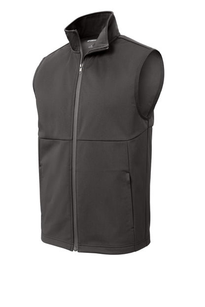 Front View of Graphite Sport-Tek Soft Shell Vest ST981