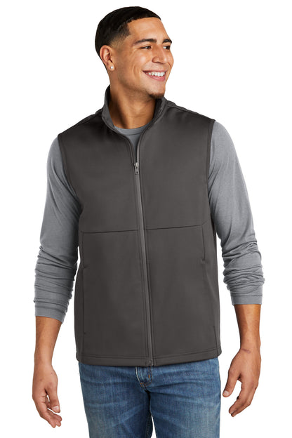 Front View of Graphite Sport-Tek Soft Shell Vest ST981