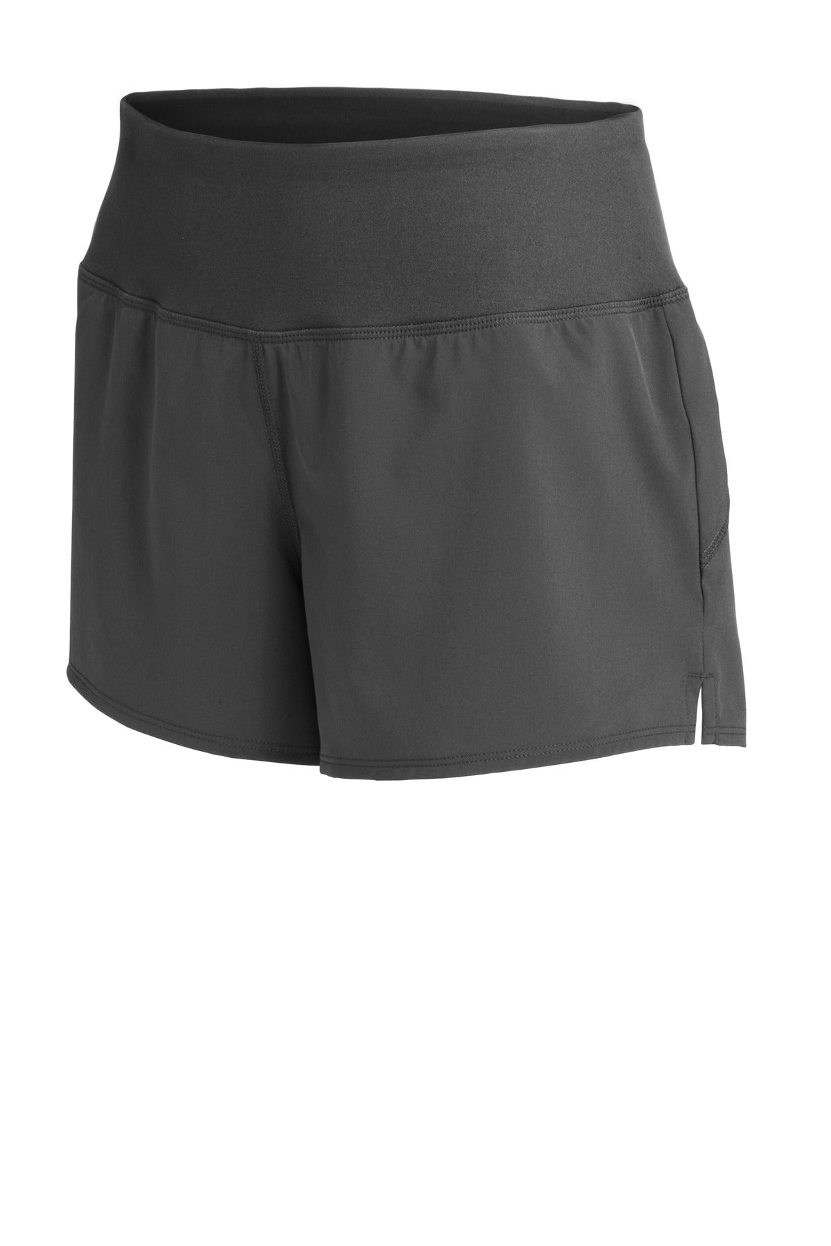Front View of Graphite Sport-Tek Women's Repeat Short LST485