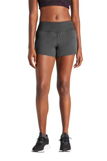 Front View of Graphite Sport-Tek Women's Repeat Short LST485