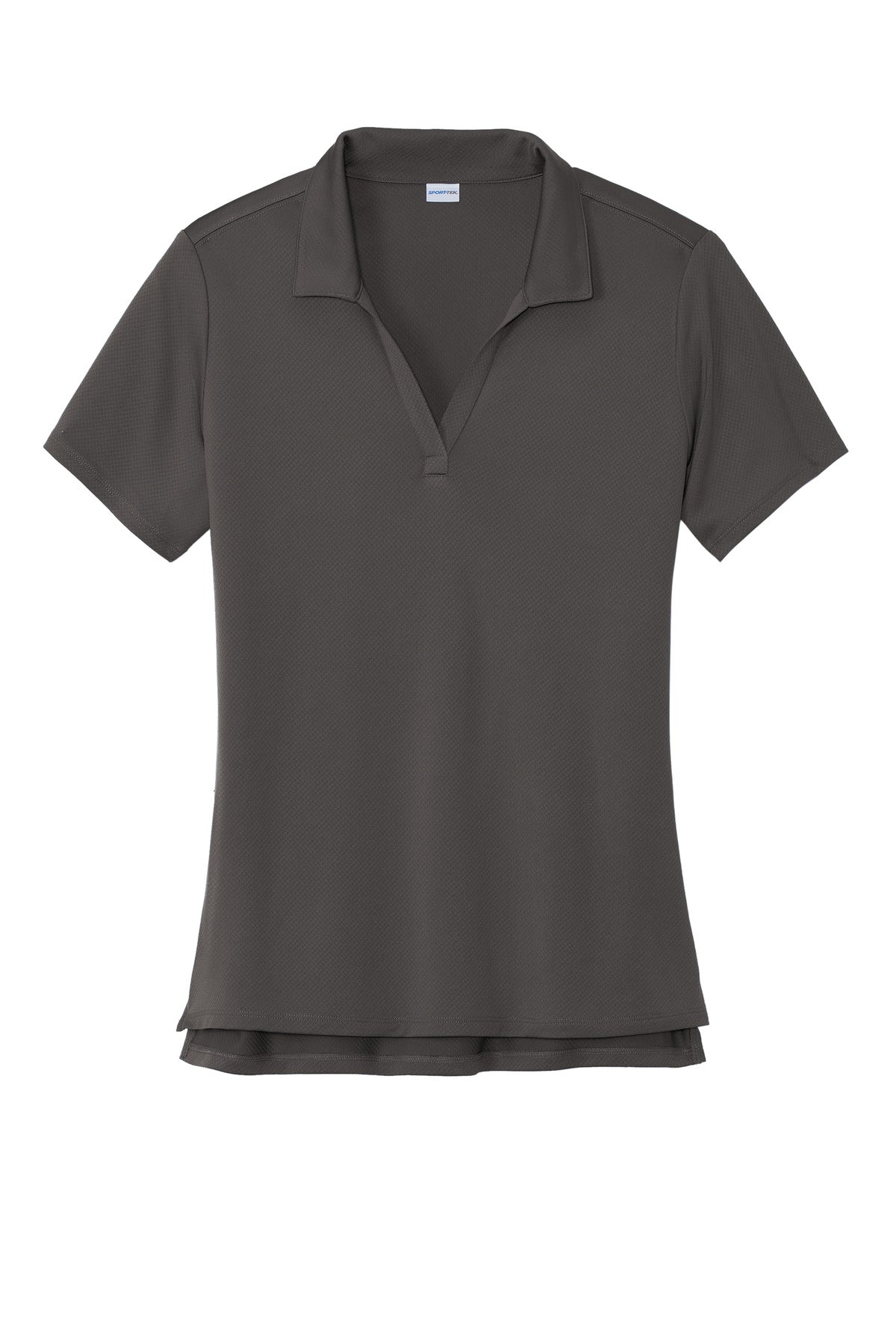 Front View of Graphite Sport-Tek Women's Sideline Polo LST535