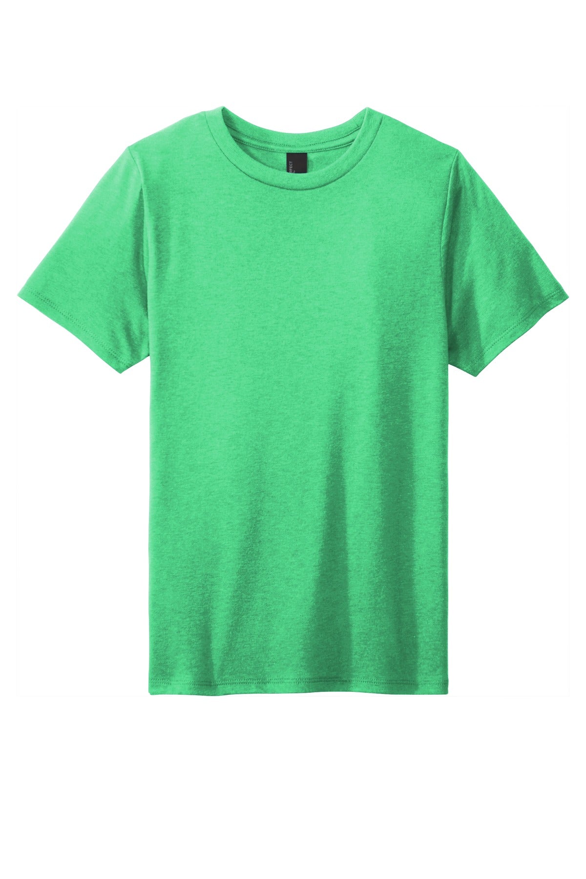 Front View of Green Frost District Youth Perfect Tri Tee. DT130Y