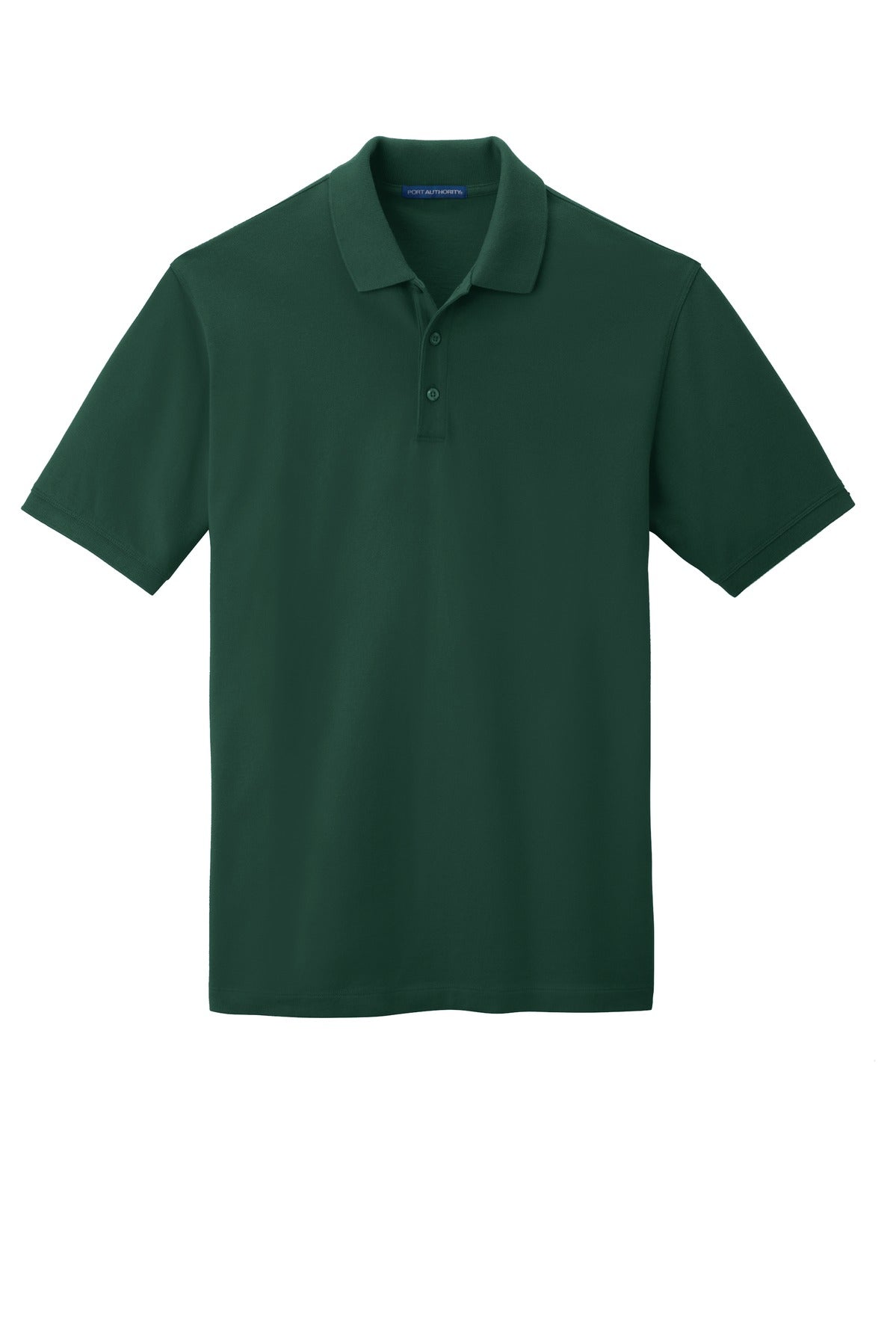 Front View of Green Glen Port Authority EZCotton Polo. K8000