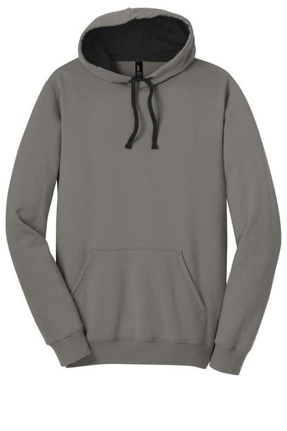 Front View of Grey District The Concert Fleece Hoodie. DT810