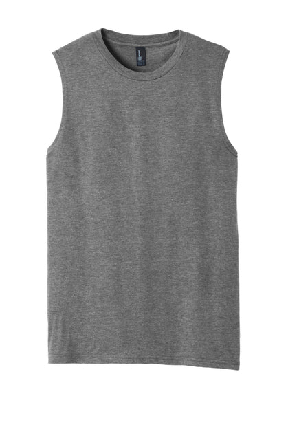 Front View of Grey Frost District V.I.T Muscle Tank DT6300