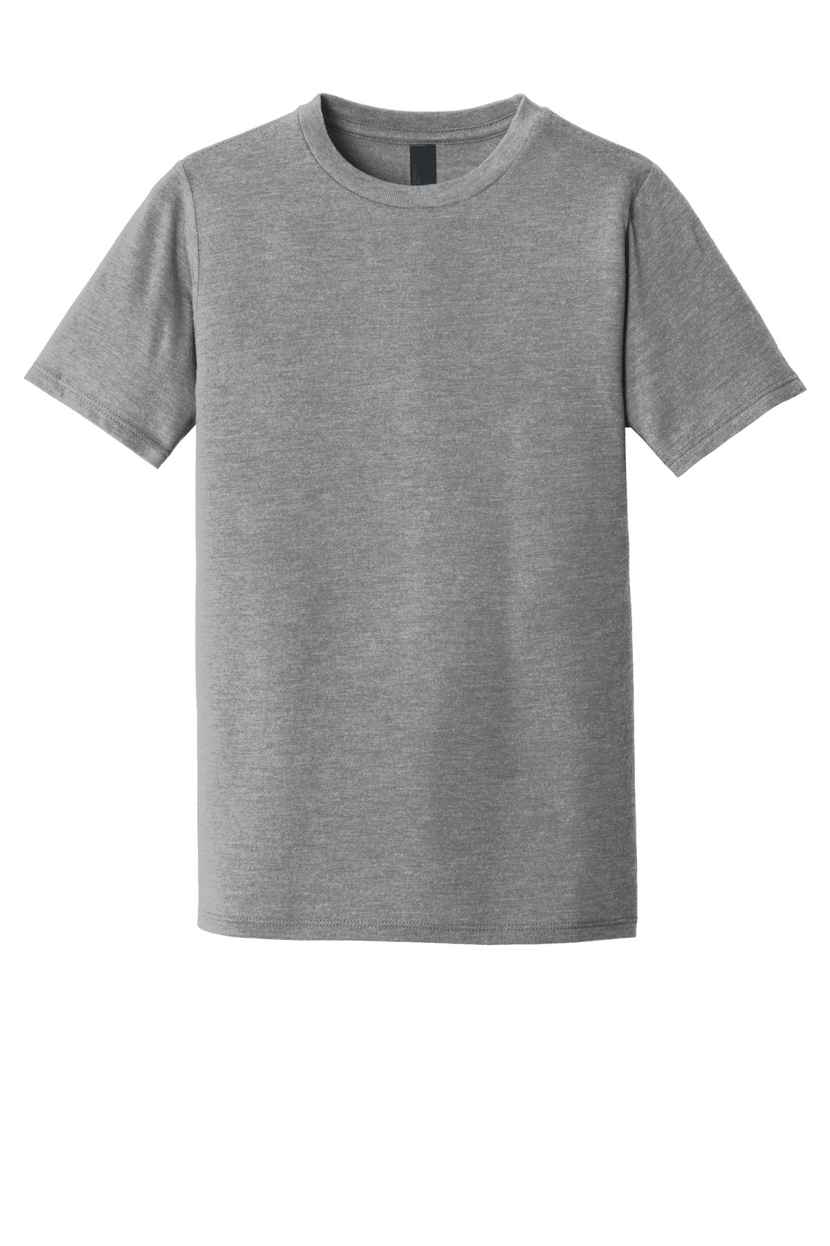 Front View of Grey Frost District Youth Perfect Tri Tee. DT130Y