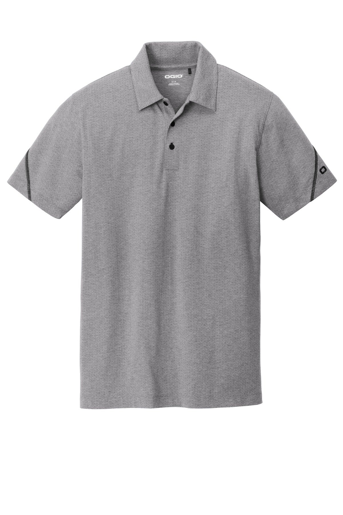 Front View of Grey Hthr OGIO Tread Polo. OG135