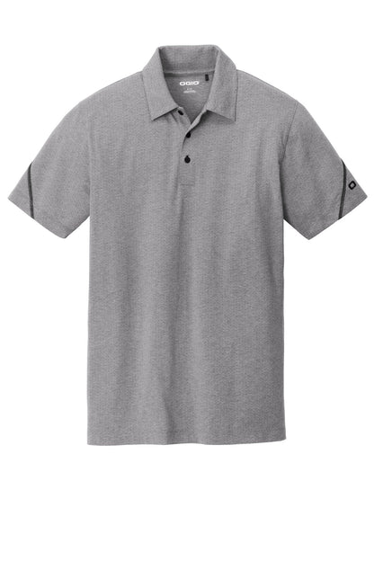 Front View of Grey Hthr OGIO Tread Polo. OG135