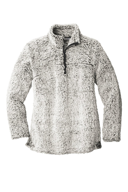 Front View of Grey Hthr Port Authority Women's Cozy 1/4-Zip Fleece L130
