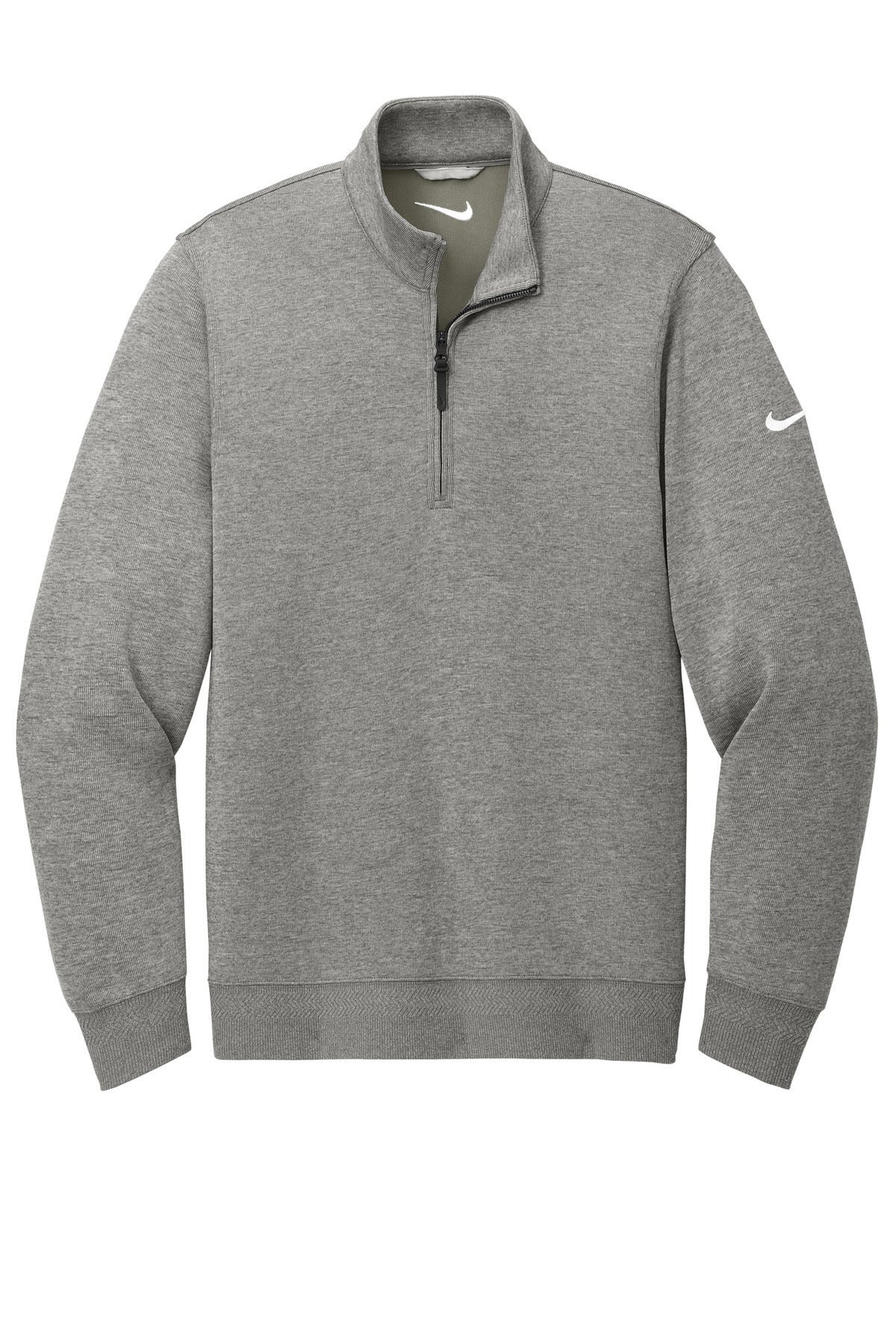 Front View of Grey Nike Dri-FIT Corporate 1/2-Zip NKFD9892