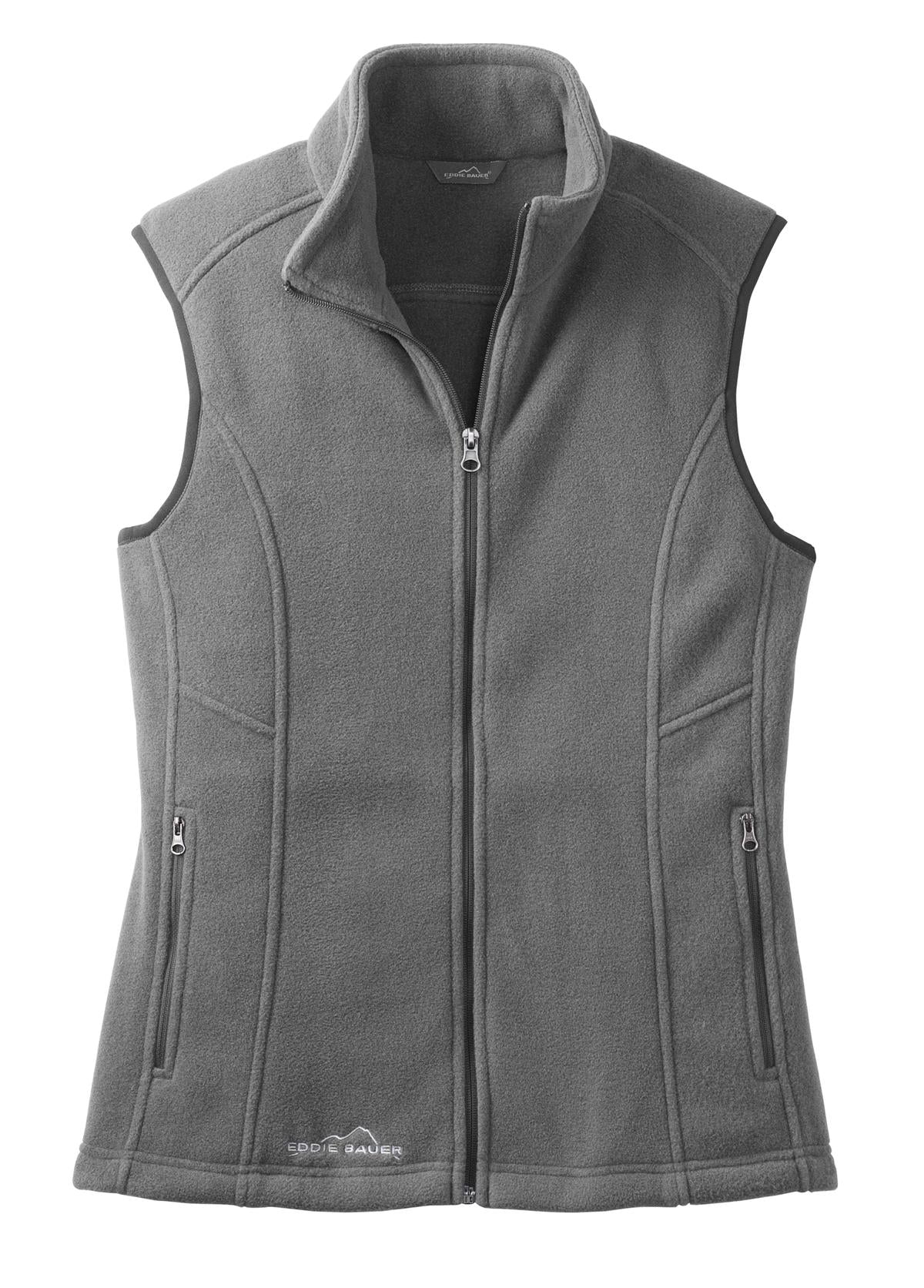 Front View of Grey Steel Eddie Bauer - Women's Fleece Vest. EB205