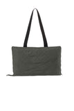 Front View of Grey Stl/Tr Bk Port Authority Picnic Blanket. BP70