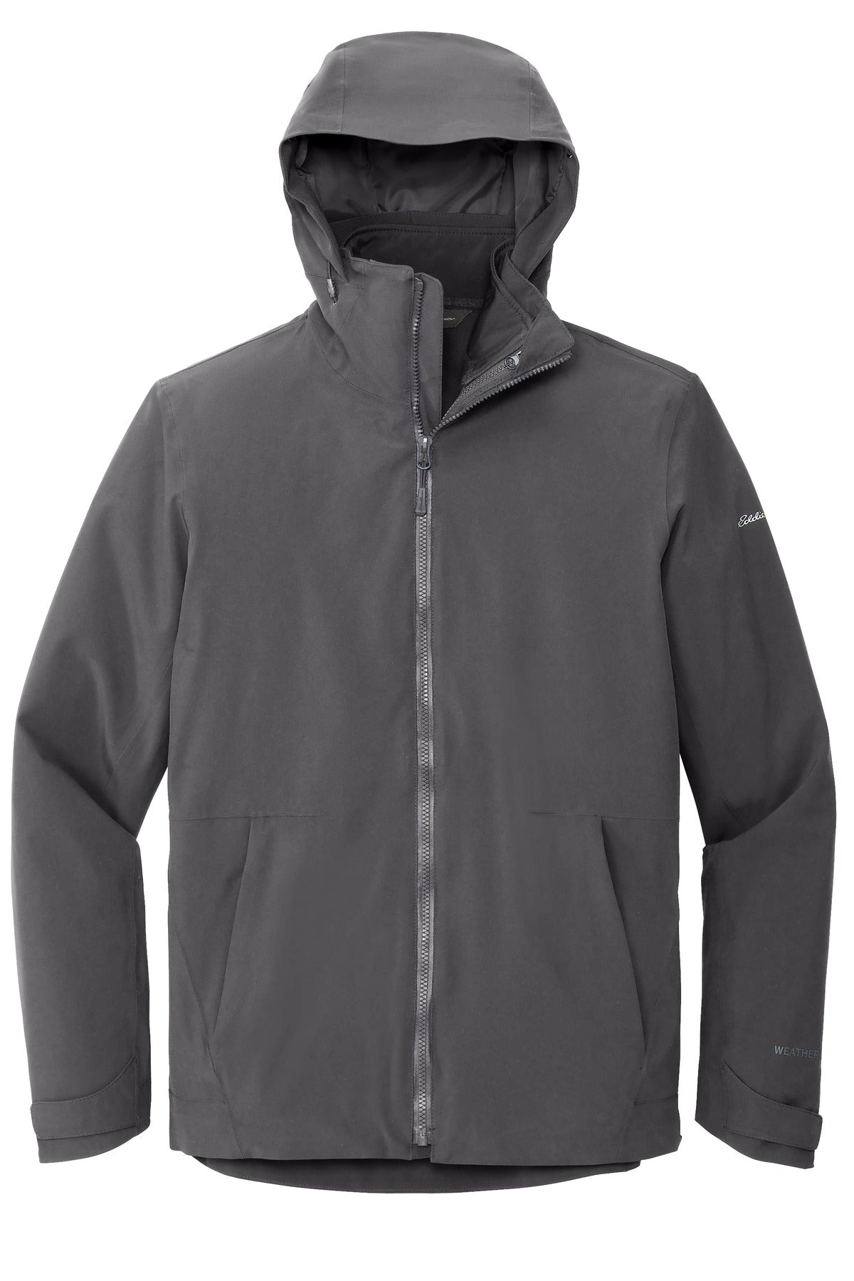 Front View of Grey St/Met Gy Eddie Bauer WeatherEdge 3-in-1 Jacket EB656
