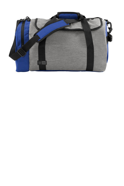 Front View of Grey Tw He/Roy New Era Legacy Duffel. NEB800