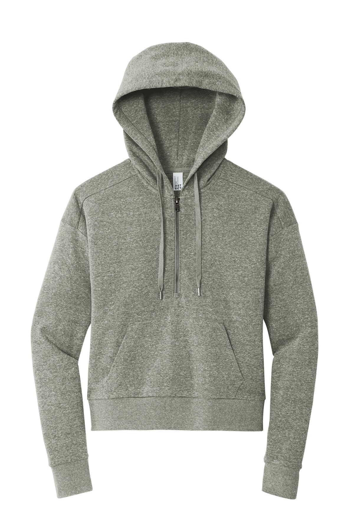 Front View of GreyFrost District Women's Perfect Tri Fleece 1/2-Zip Pullover DT1311