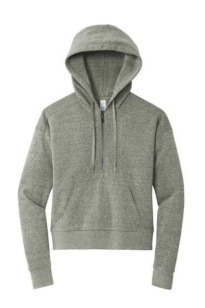 Front View of GreyFrost District Women's Perfect Tri Fleece 1/2-Zip Pullover DT1311