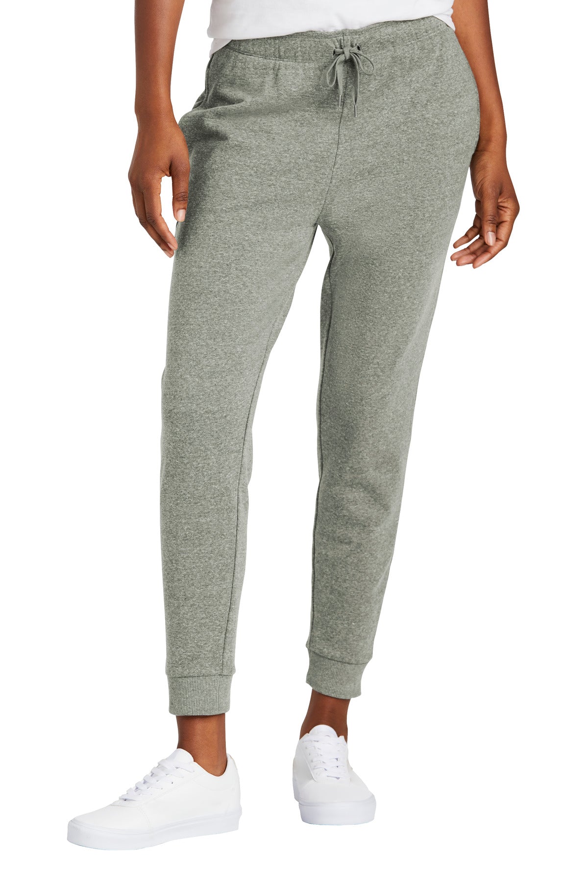 Front View of GreyFrost District Women's Perfect Tri Fleece Jogger DT1310