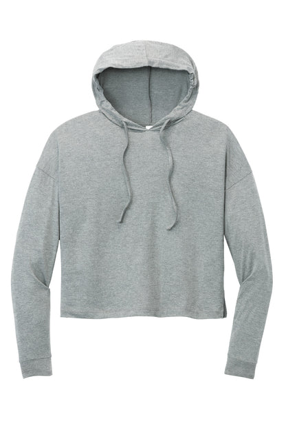 Front View of GreyFrost District Women's Perfect Tri Midi Long Sleeve Hoodie DT1390L