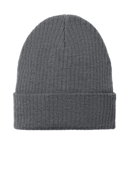 Front View of GreySteel Port Authority C-FREE Recycled Beanie C880