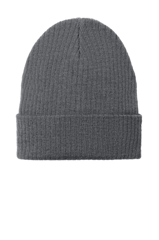 Front View of GreySteel Port Authority C-FREE Recycled Beanie C880