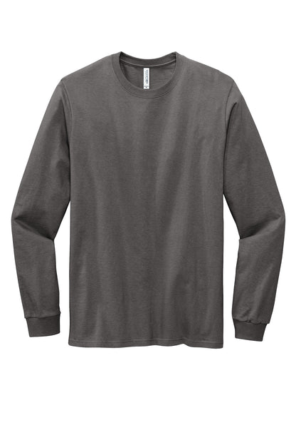 Front View of GreySteel Volunteer Knitwear All-American Long Sleeve Tee VL100LS