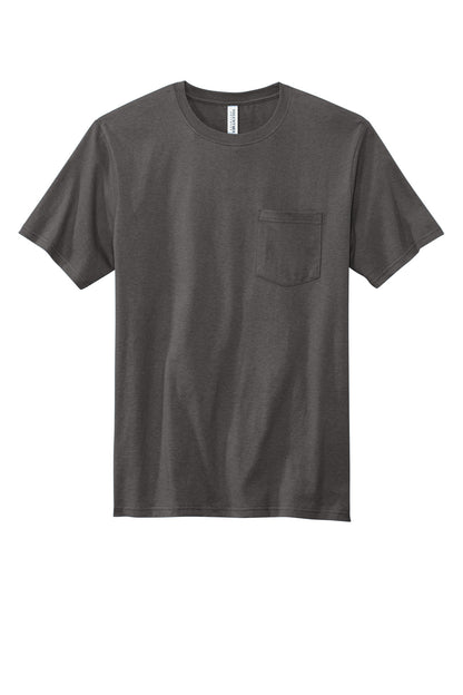 Front View of GreySteel Volunteer Knitwear All-American Pocket Tee VL100P