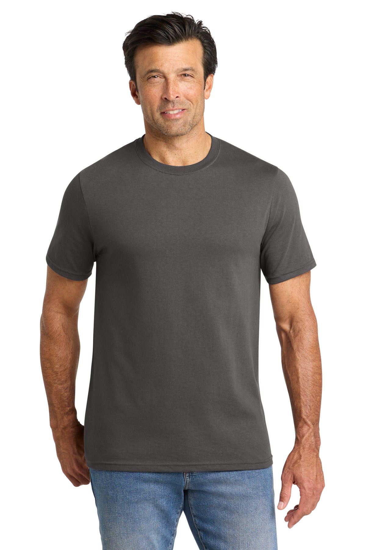 Front View of GreySteel Volunteer Knitwear All-American Tee VL100