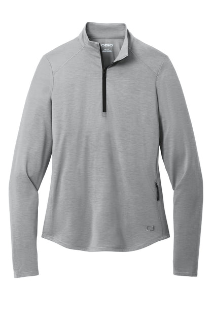 Front View of Greystone OGIO Women's Motion 1/4-Zip LOG153