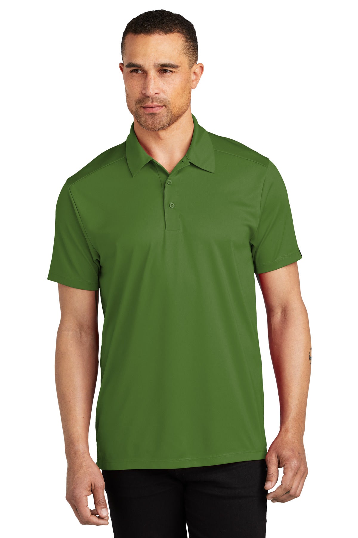 Front View of Gridiron Green OGIO Framework Polo. OG125