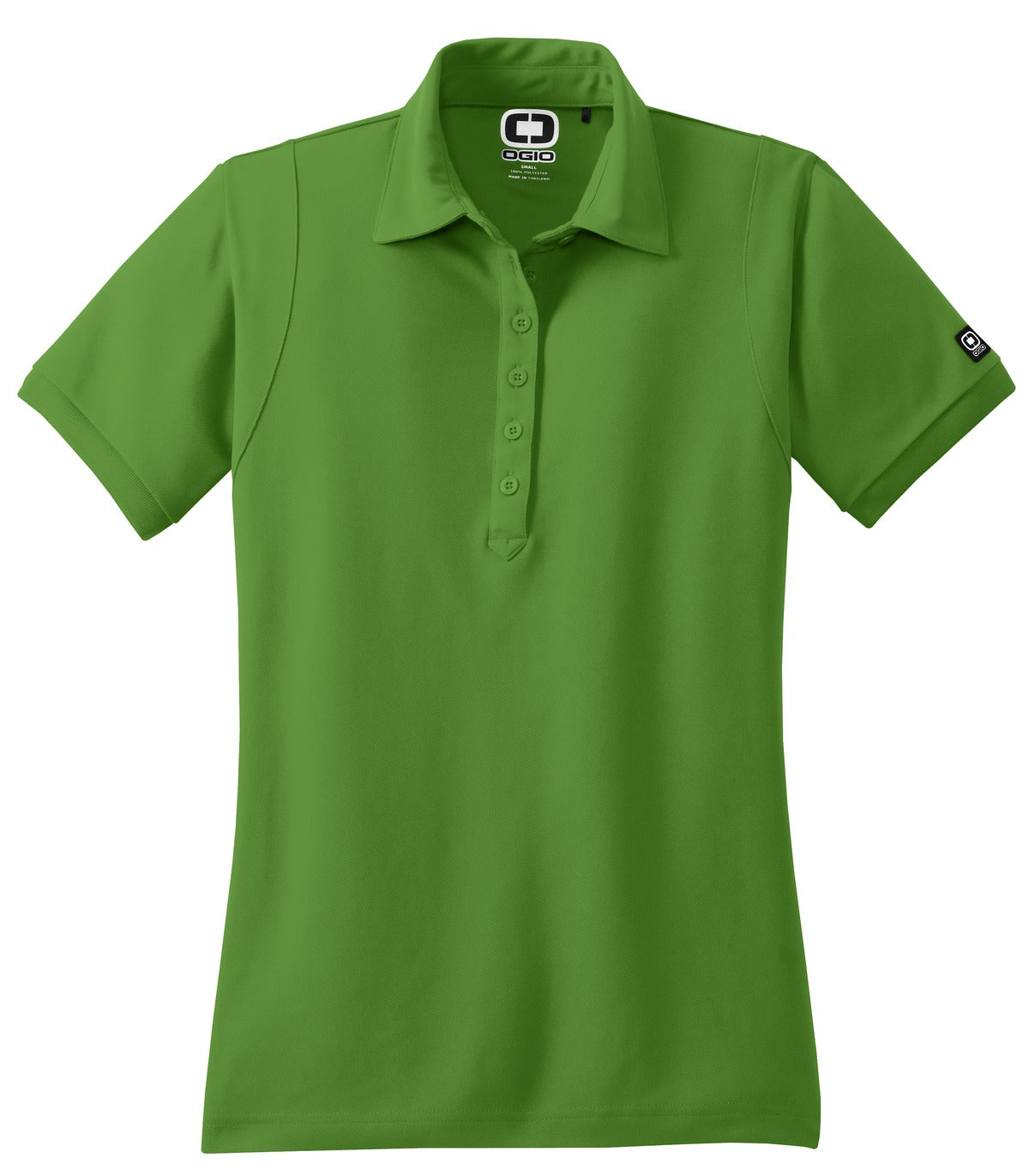 Front View of GridIron Green OGIO - Jewel Polo. LOG101