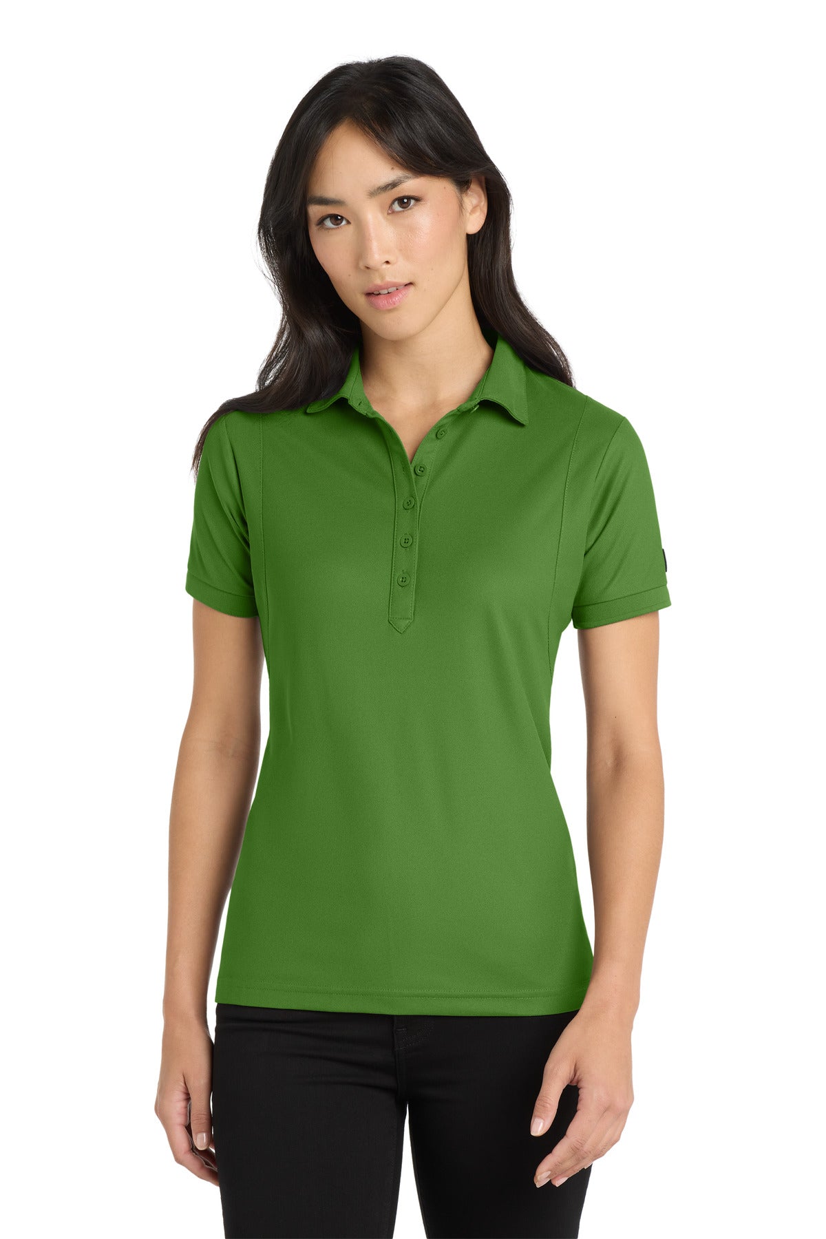 Front View of GridIron Green OGIO - Jewel Polo. LOG101
