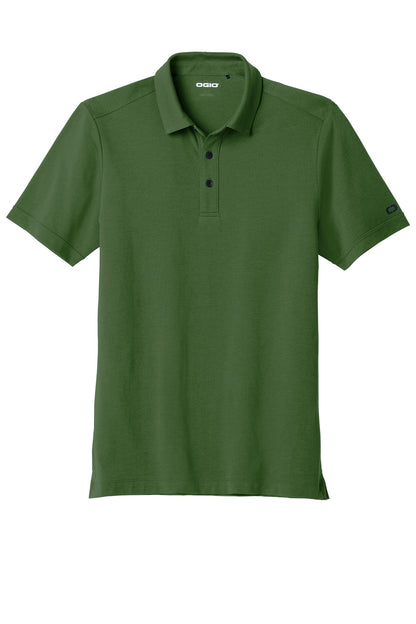 Front View of Grit Green OGIO Limit Polo. OG138