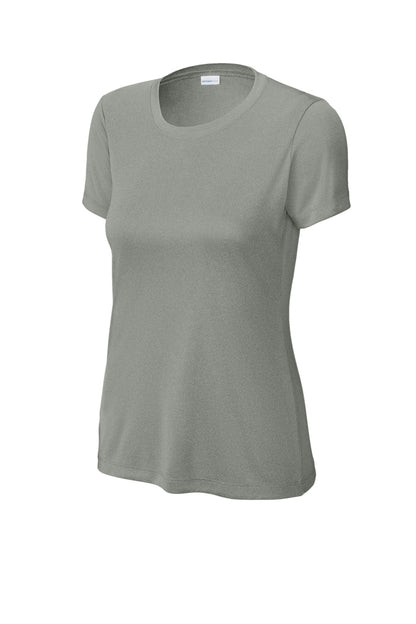 Front View of GryConHthr Sport-Tek Women's PosiCharge Competitor Tee. LST350