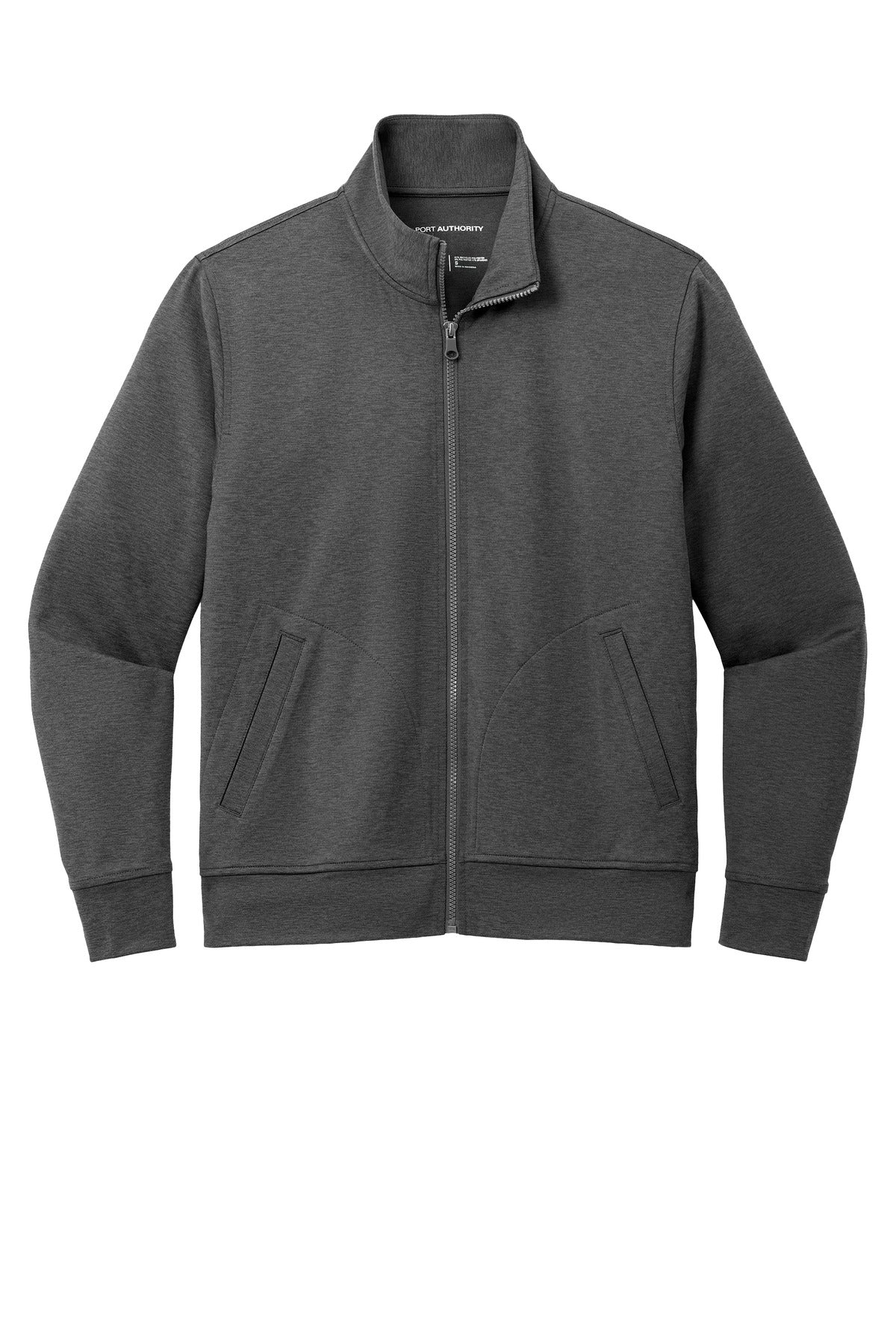 Front View of GryStlHthr Port Authority C-FREE Double Knit Full-Zip K881